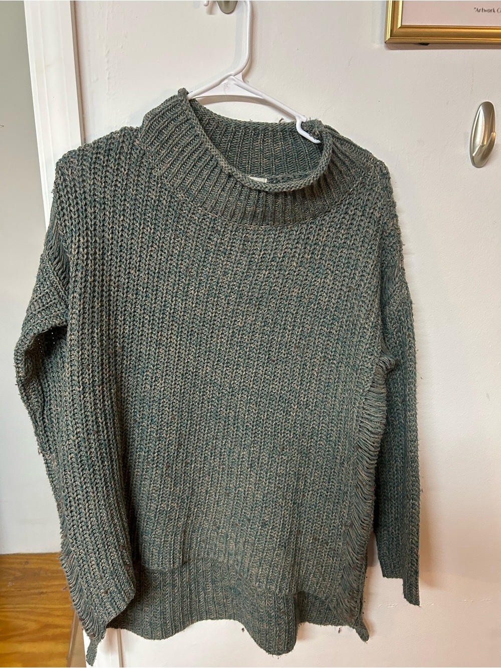 Umgee Olive Green Chunky Mock Neck Sweater